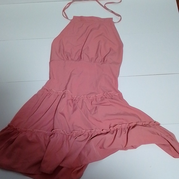 SHEIN Dresses & Skirts - Pink flowy dress halter. Shein size small  backless. Summer or spring